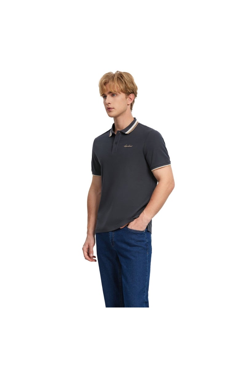 GIORDANO Gray Men's Signature Polo - Image 1